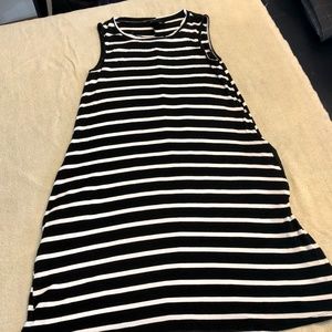 AB Studio Black & White Stripped Dress, M